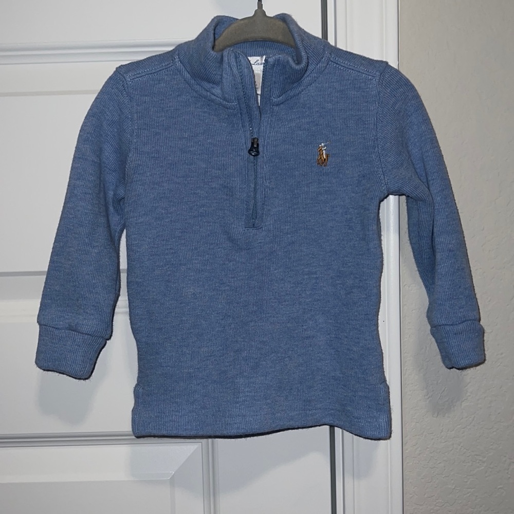 Ralph Lauren Pull Over Half Zip Jacket 12m Sky Blue